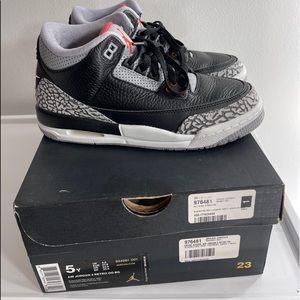 AIR JORDAN 3 RETRO OG BG ‘Black Cement'